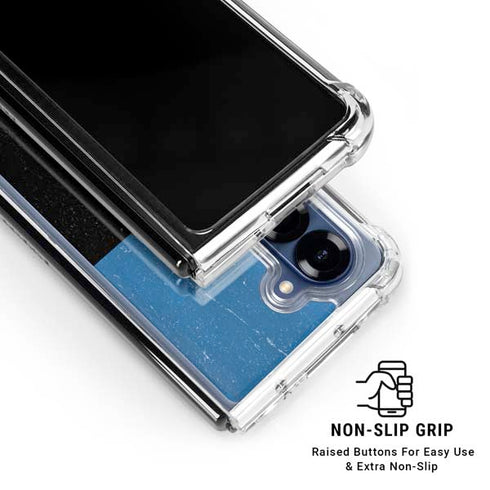 Estonia Flag Distressed Galaxy Z Fold6 Clear Case